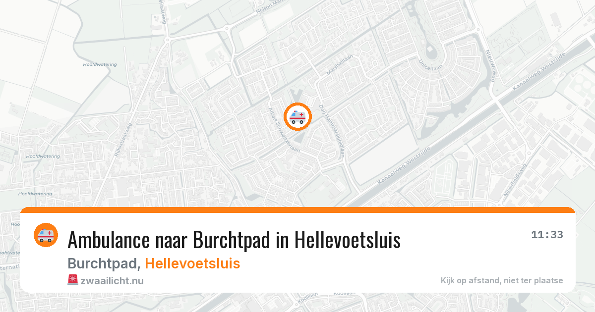 Ambulance naar Burchtpad in Hellevoetsluis — 22 mei 2026