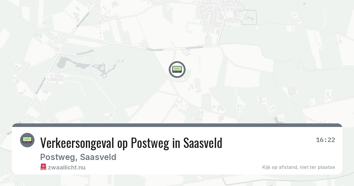 Verkeersongeval op Postweg in Saasveld — 15 jul 2026