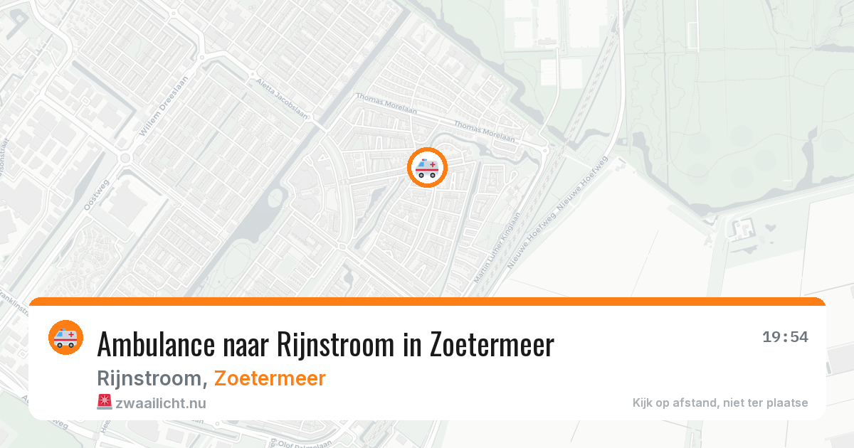 Ambulance naar Rijnstroom in Zoetermeer — 18 mei 2026