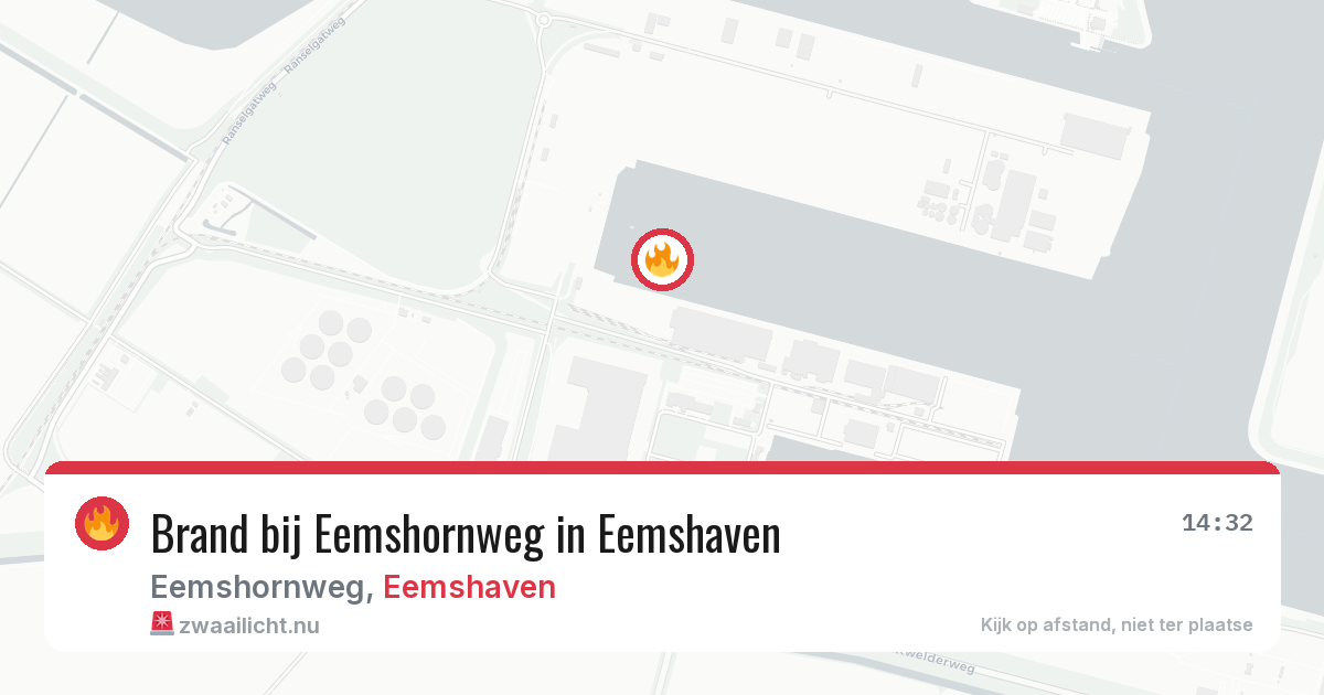 Brand bij Eemshornweg in Eemshaven — 20 mrt 2026