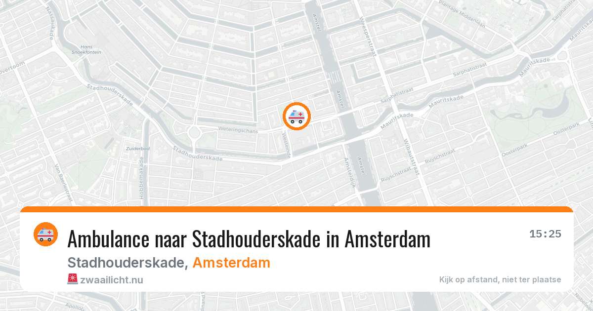 Ambulance naar Stadhouderskade in Amsterdam — 11 jul 2026