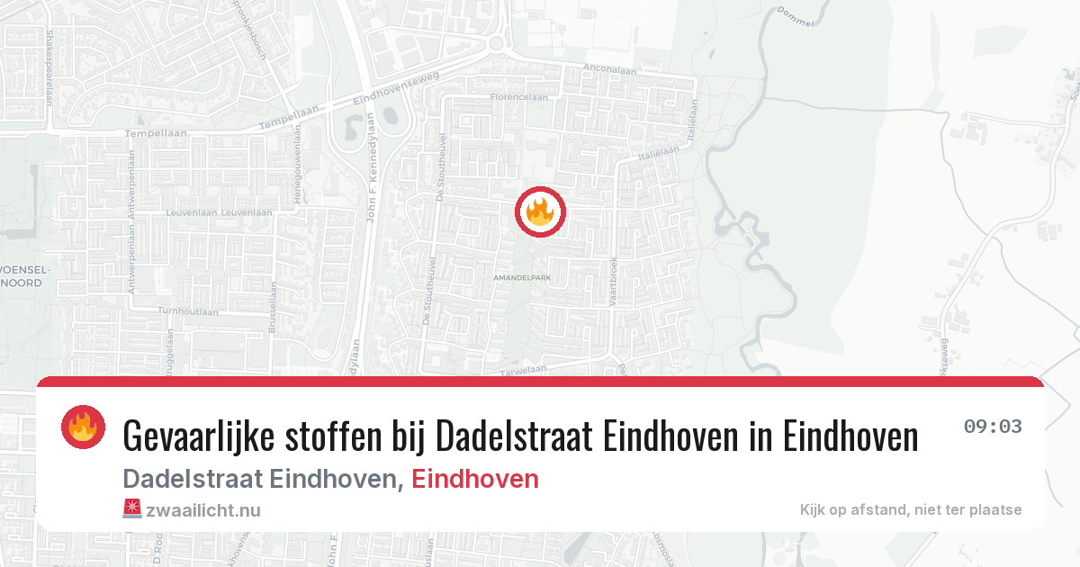 Gevaarlijke stoffen bij Dadelstraat Eindhoven in Eindhoven — 19 mei 2026