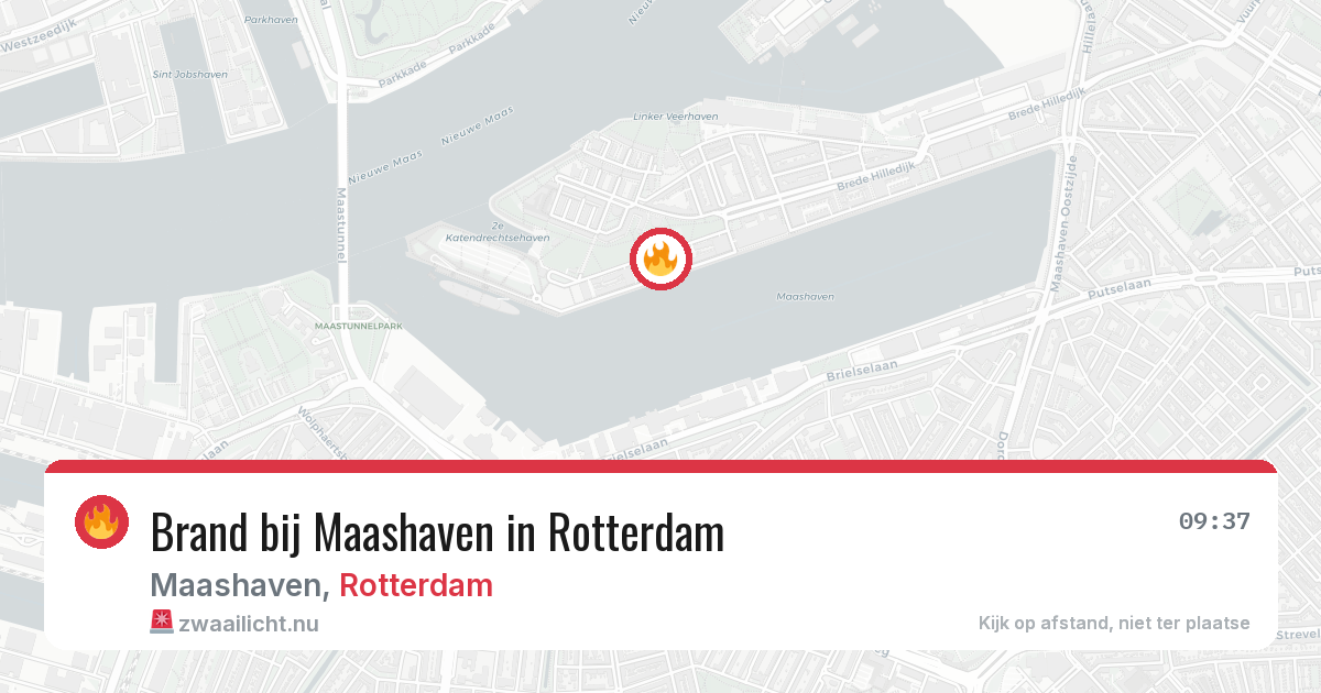Brand bij Maashaven in Rotterdam — 8 mrt 2026
