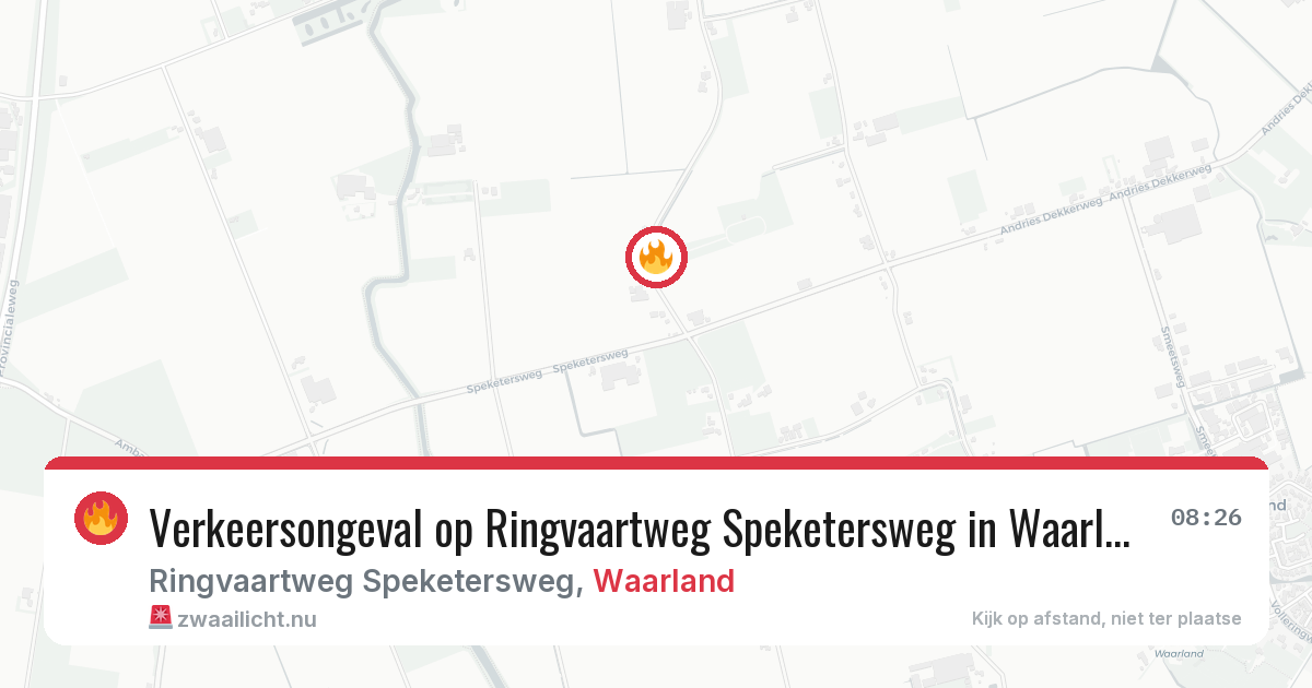 Verkeersongeval op Ringvaartweg Speketersweg in Waarland — 31 jan 2026