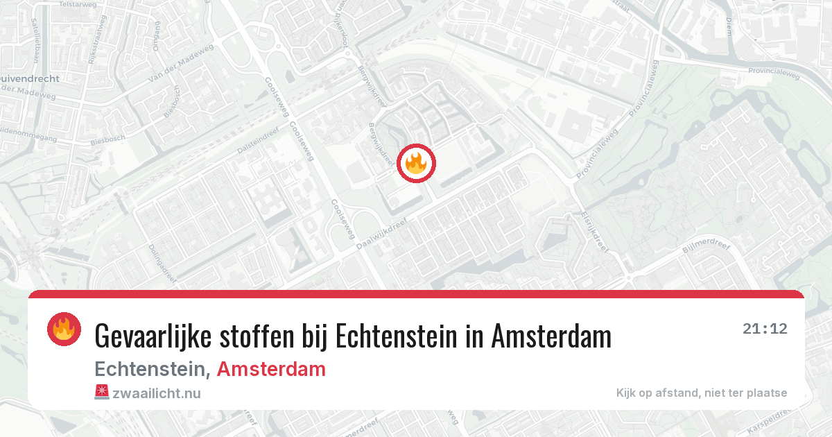 Gevaarlijke stoffen bij Echtenstein in Amsterdam — 25 mrt 2026