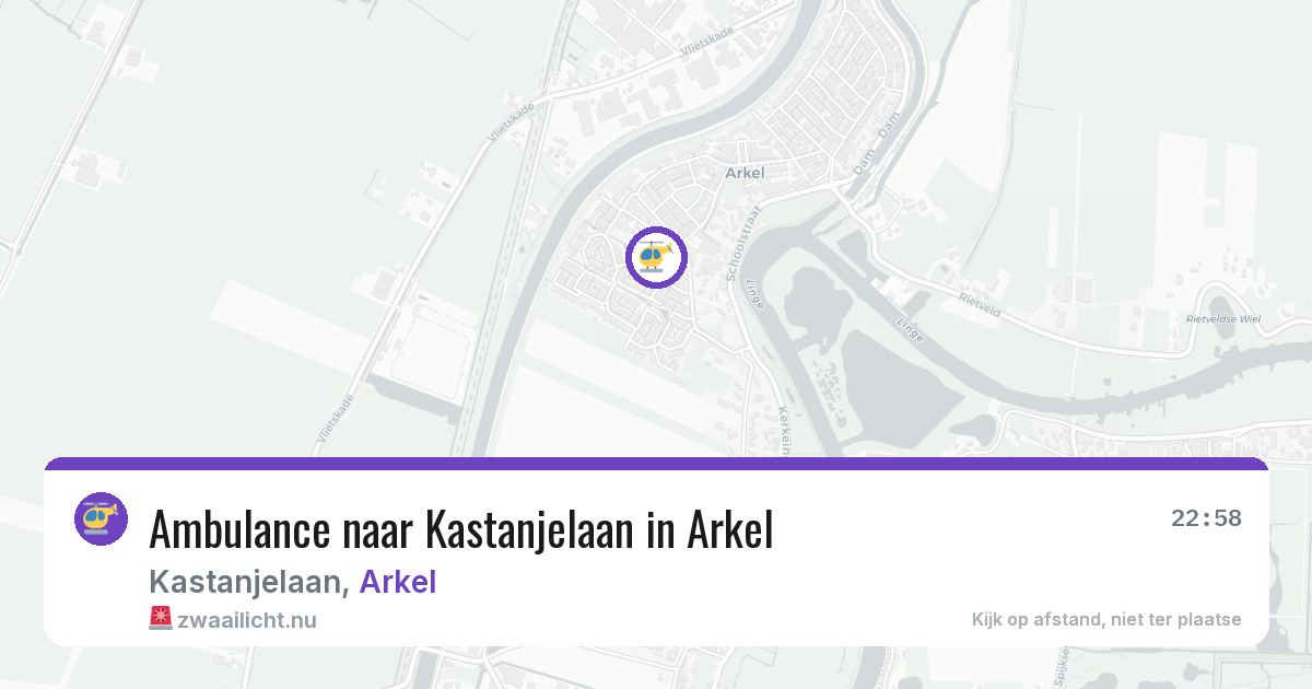 Ambulance naar Kastanjelaan in Arkel — 19 jul 2026