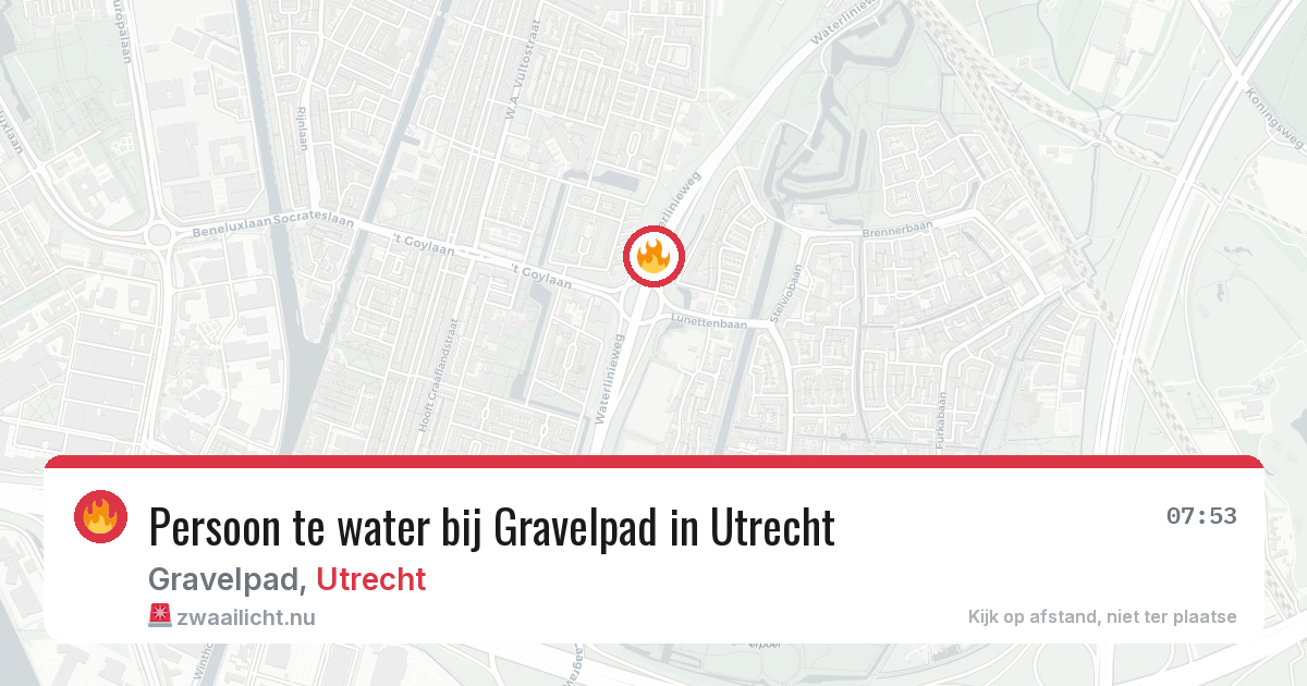 Persoon te water bij Gravelpad in Utrecht — 27 mei 2026