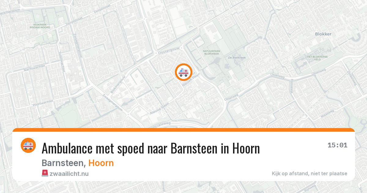 Ambulance met spoed naar Barnsteen in Hoorn — 17 jul 2026