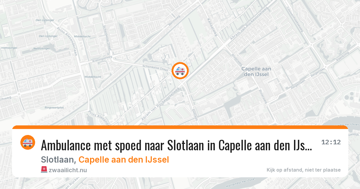 Ambulance met spoed naar Slotlaan in Capelle aan den IJssel — 20 mei 2026