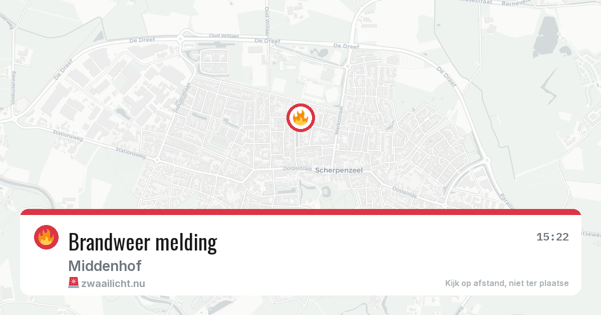 Brandweer melding — 6 mei 2026