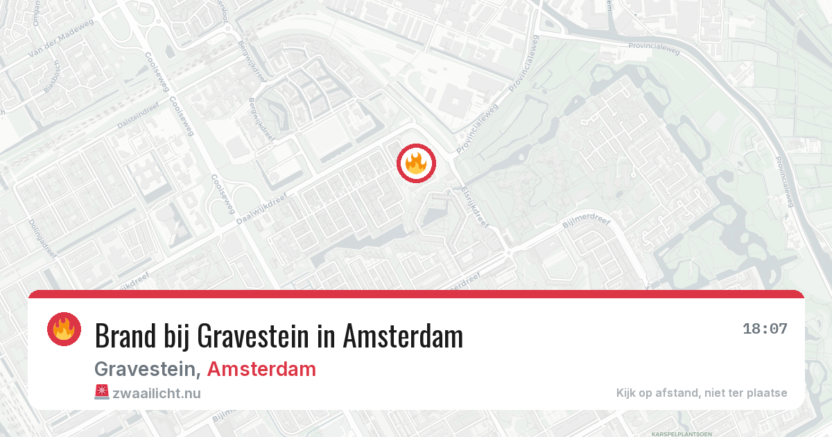 Brand bij Gravestein in Amsterdam — 10 jul 2026