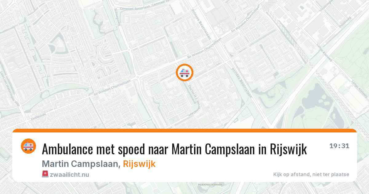 Ambulance met spoed naar Martin Campslaan in Rijswijk — 9 jul 2026