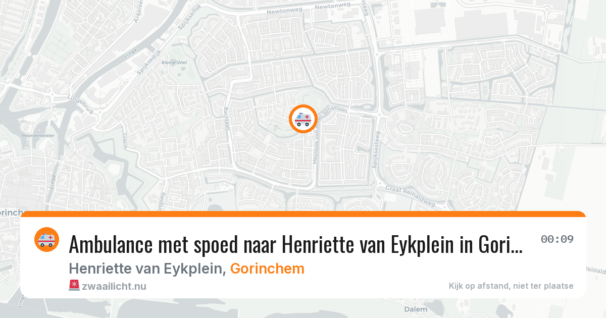 Ambulance met spoed naar Henriette van Eykplein in Gorinchem — 15 jul 2026