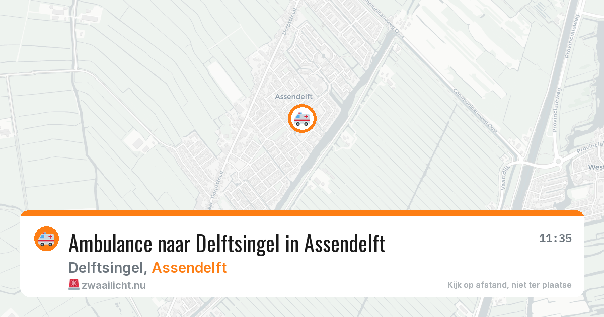 Ambulance naar Delftsingel in Assendelft — 18 jul 2026