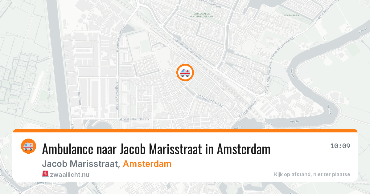 Ambulance naar Jacob Marisstraat in Amsterdam — 22 mrt 2026
