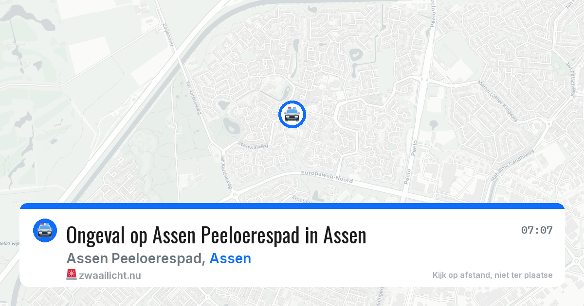Ongeval op Assen Peeloerespad in Assen — 20 jul 2026