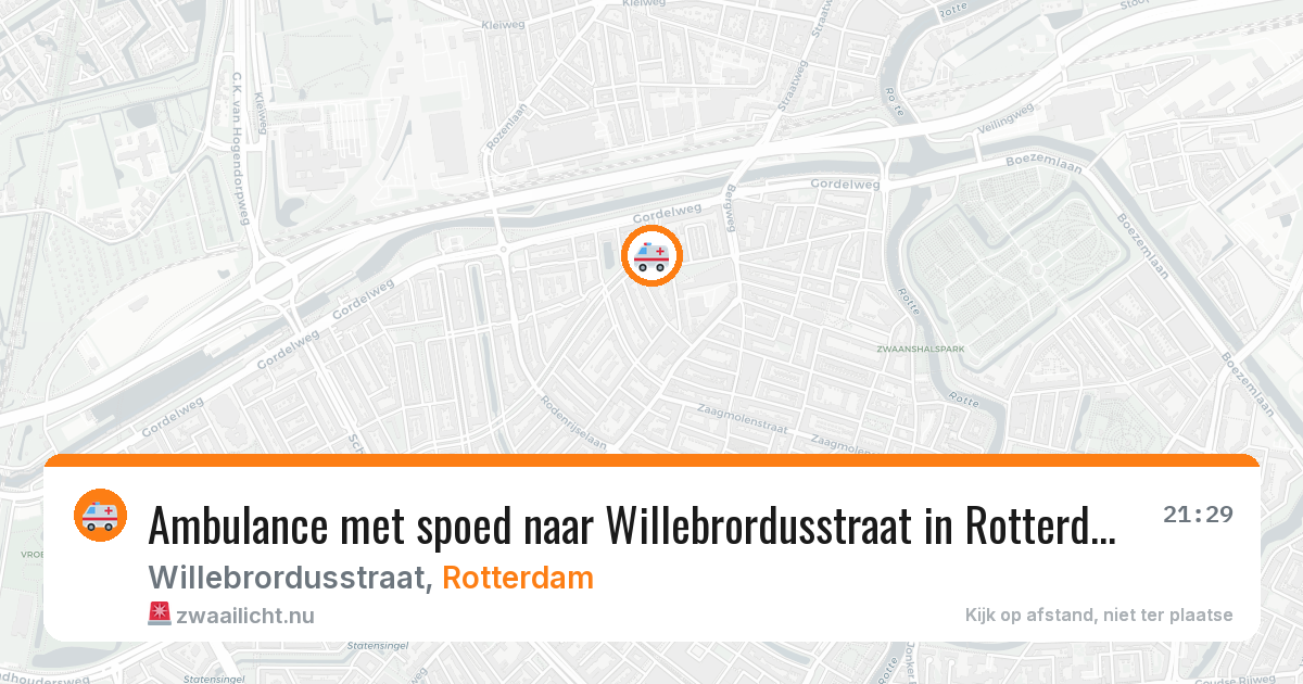 Ambulance met spoed naar Willebrordusstraat in Rotterdam — 24 jul 2026