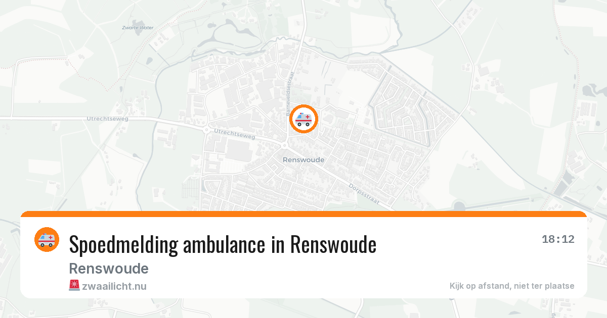 Spoedmelding ambulance in Renswoude — 25 mei 2026