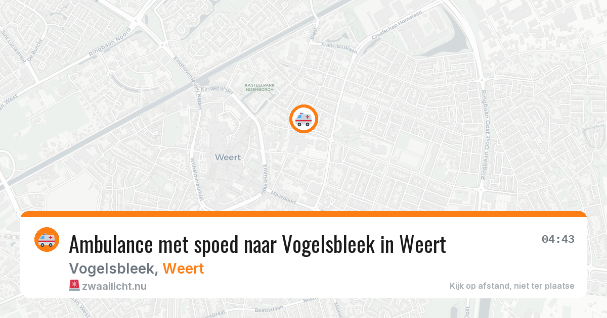 Ambulance met spoed naar Vogelsbleek in Weert — 23 jul 2026