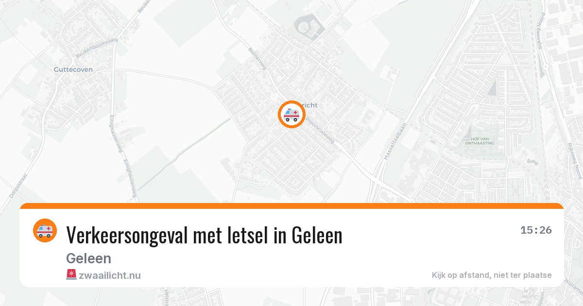 Verkeersongeval met letsel in Geleen — 26 mrt 2026