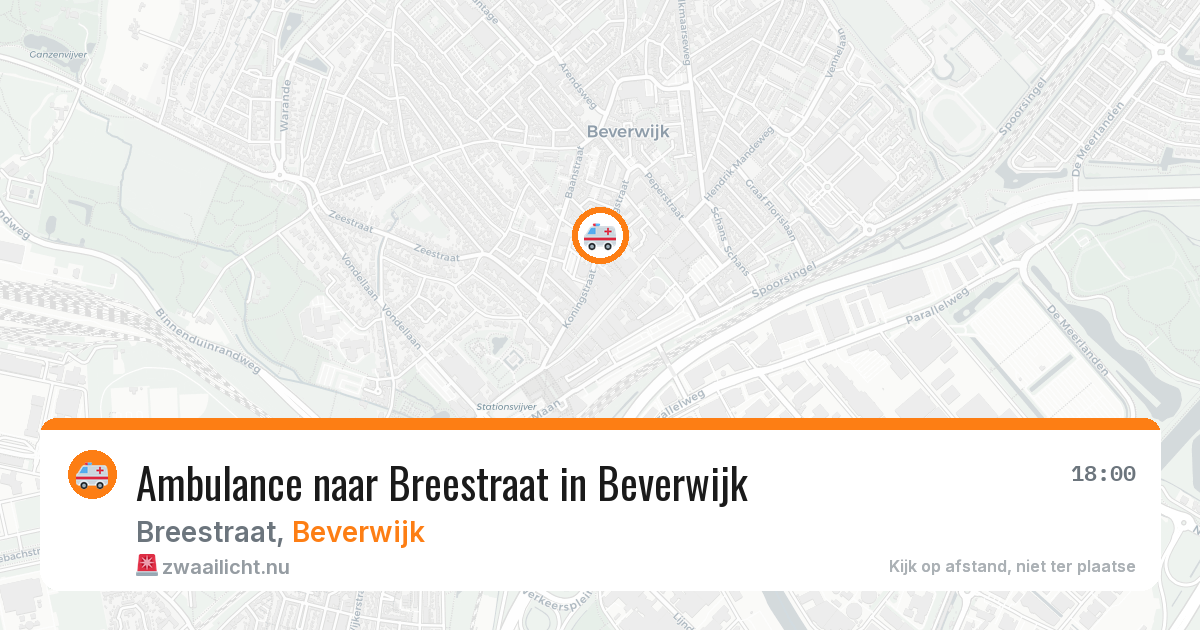 Ambulance naar Breestraat in Beverwijk — 30 mei 2026