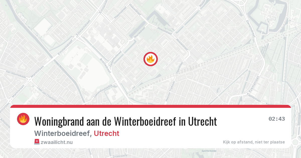 Woningbrand aan de Winterboeidreef in Utrecht — 22 jul 2026