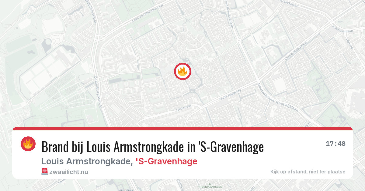 Brand bij Louis Armstrongkade in 'S-Gravenhage — 13 jul 2026