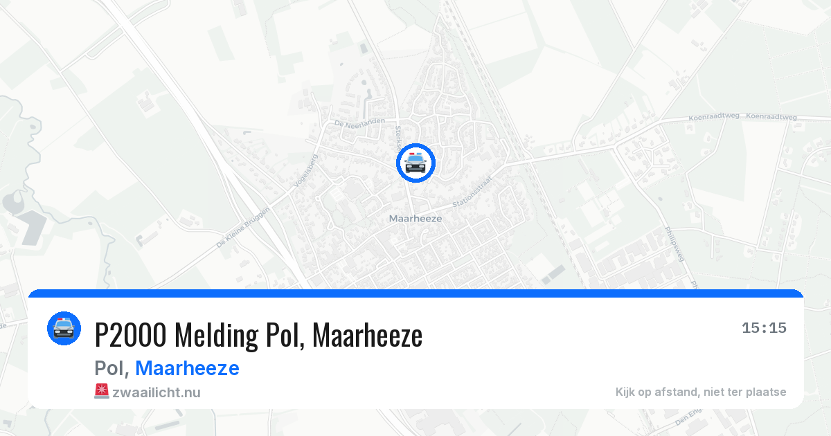P2000 Melding Pol, Maarheeze — 20 mrt 2026