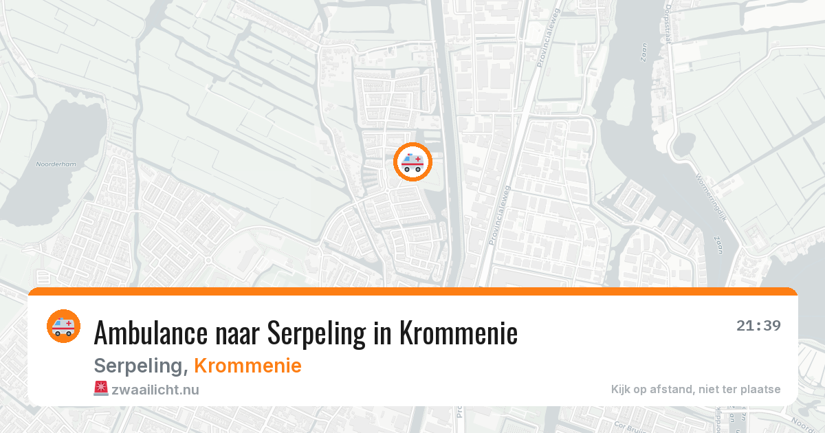 Ambulance naar Serpeling in Krommenie — 20 apr 2026