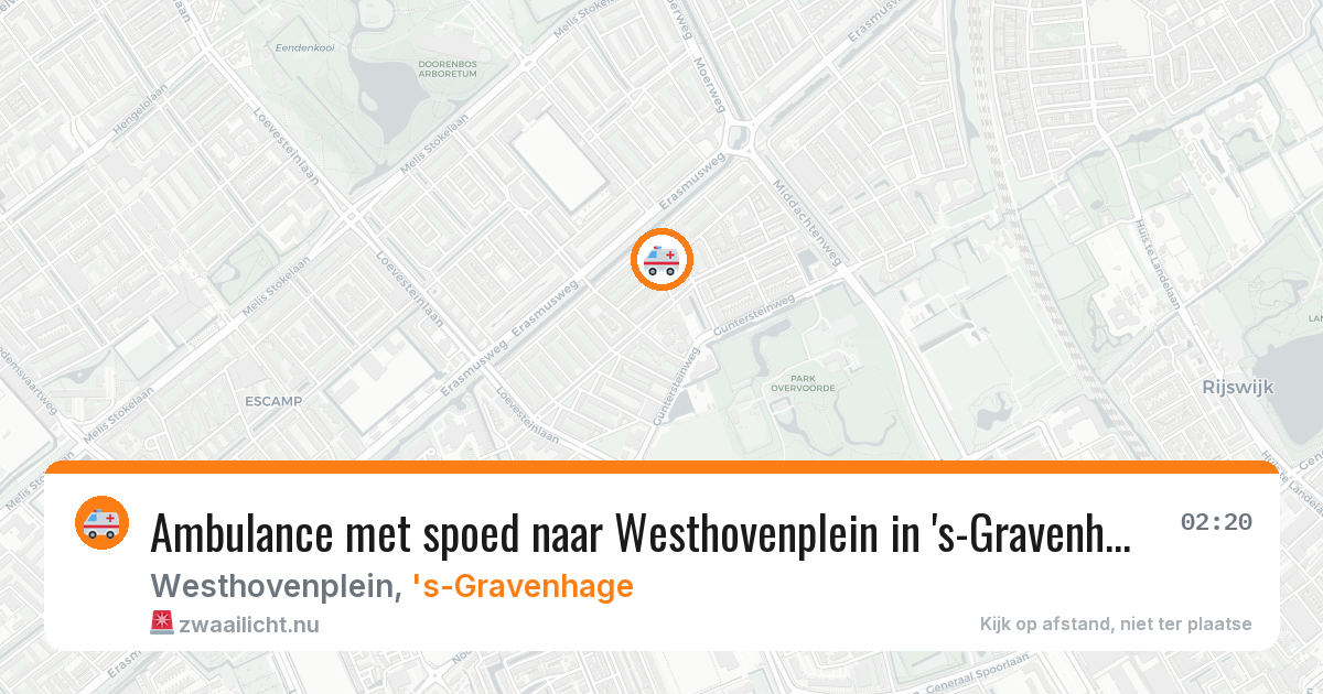 Ambulance met spoed naar Westhovenplein in 's-Gravenhage — 27 jul 2026