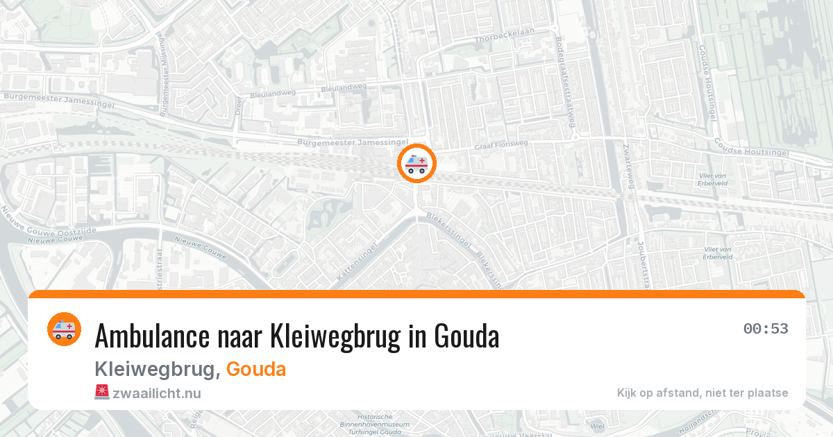 Ambulance naar Kleiwegbrug in Gouda — 4 apr 2026