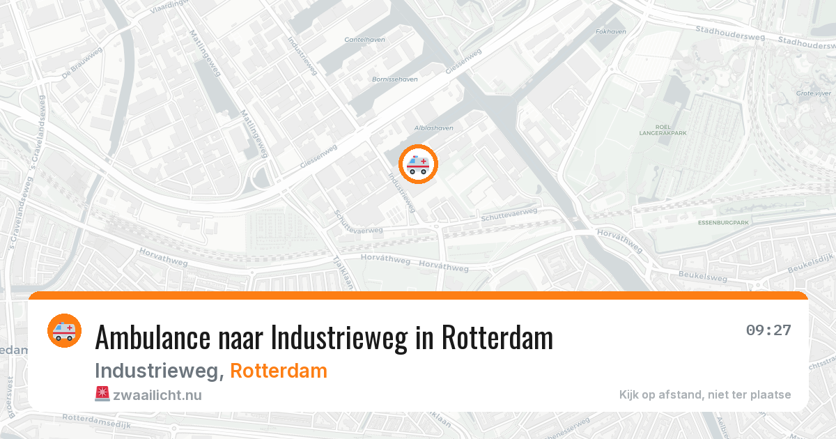 Ambulance naar Industrieweg in Rotterdam — 28 mrt 2026