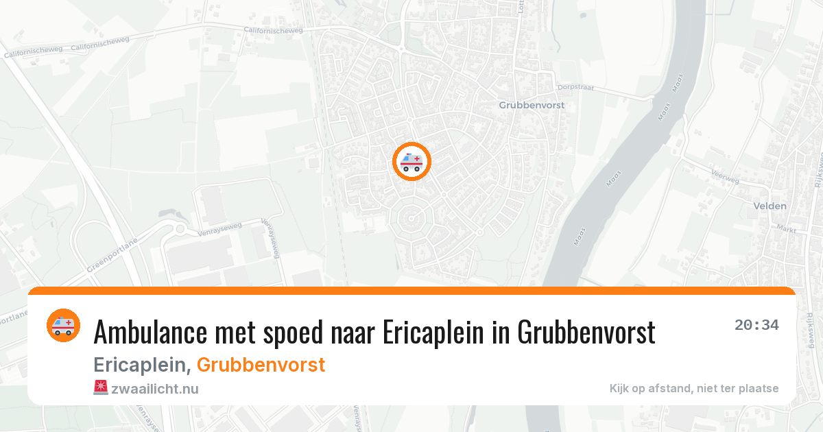 Ambulance met spoed naar Ericaplein in Grubbenvorst — 10 jul 2026
