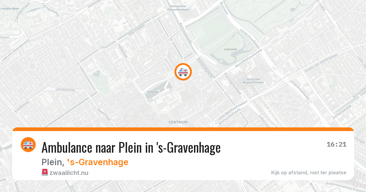 Ambulance naar Plein in 's-Gravenhage — 24 mei 2026