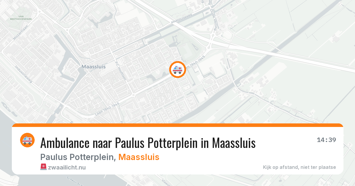 Ambulance naar Paulus Potterplein in Maassluis — 15 jul 2026