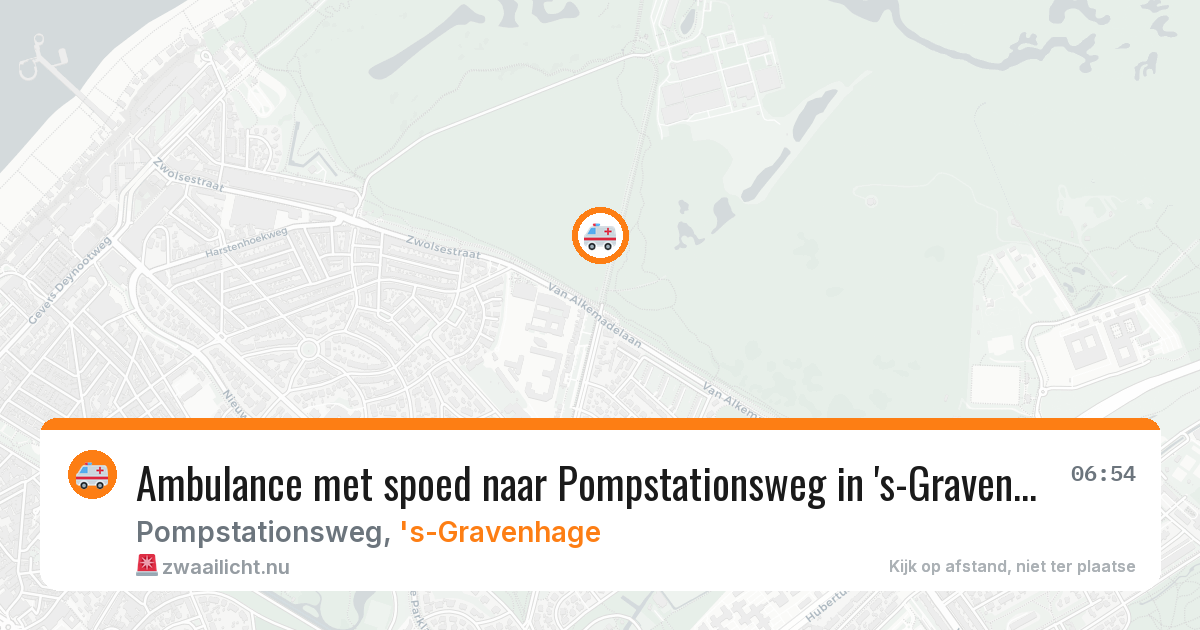 Ambulance met spoed naar Pompstationsweg in 's-Gravenhage — 13 jul 2026