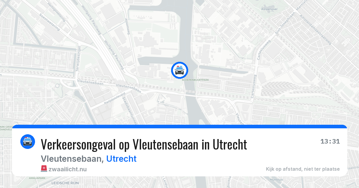 Verkeersongeval op Vleutensebaan in Utrecht — 20 jul 2026