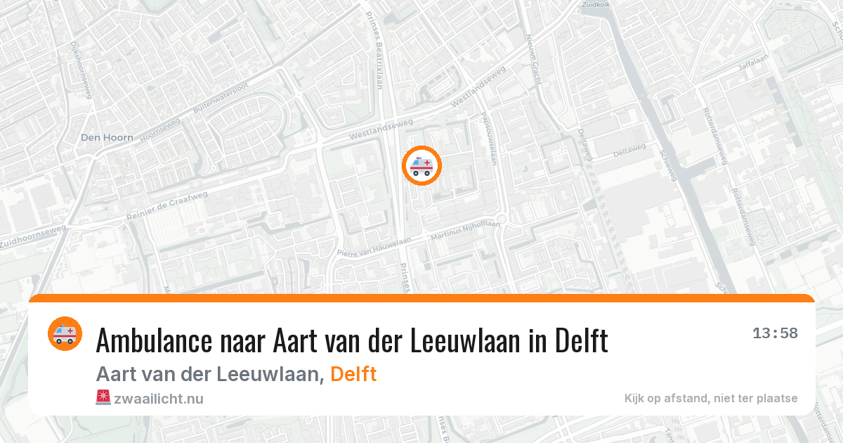 Ambulance naar Aart van der Leeuwlaan in Delft — 27 mei 2026