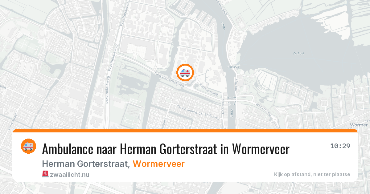 Ambulance naar Herman Gorterstraat in Wormerveer — 13 jul 2026
