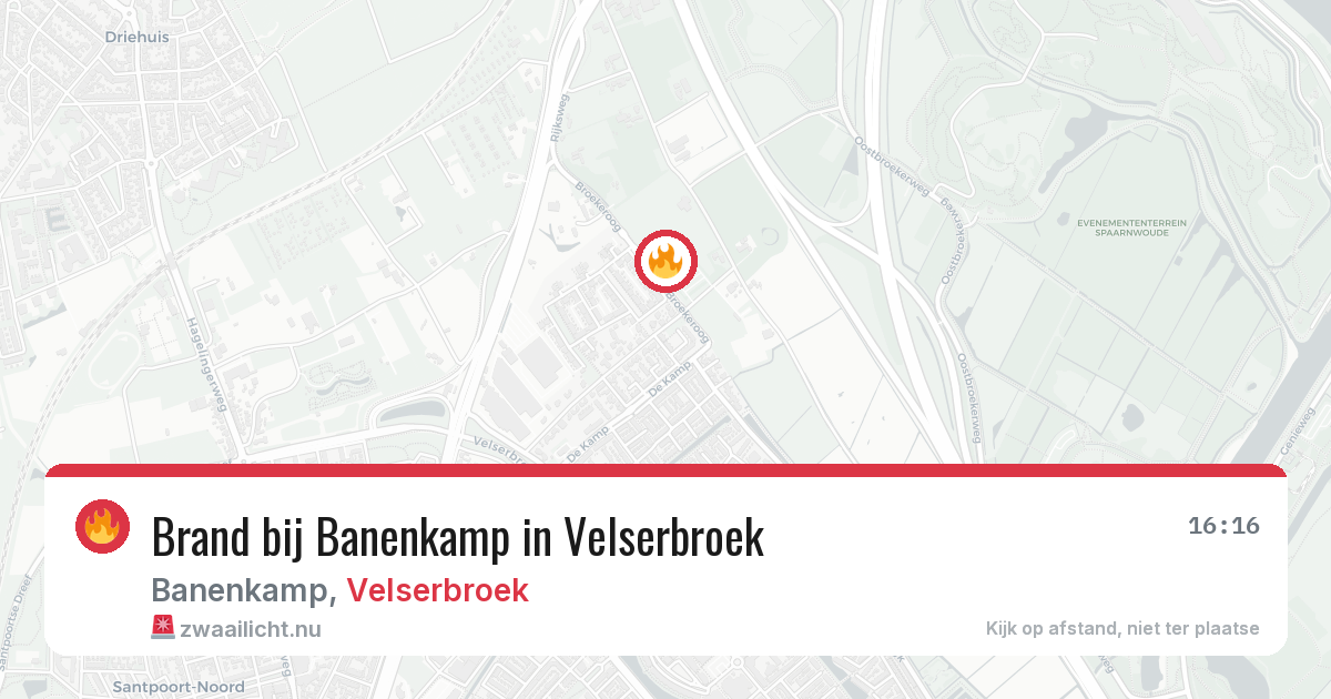 Brand bij Banenkamp in Velserbroek — 14 mrt 2026