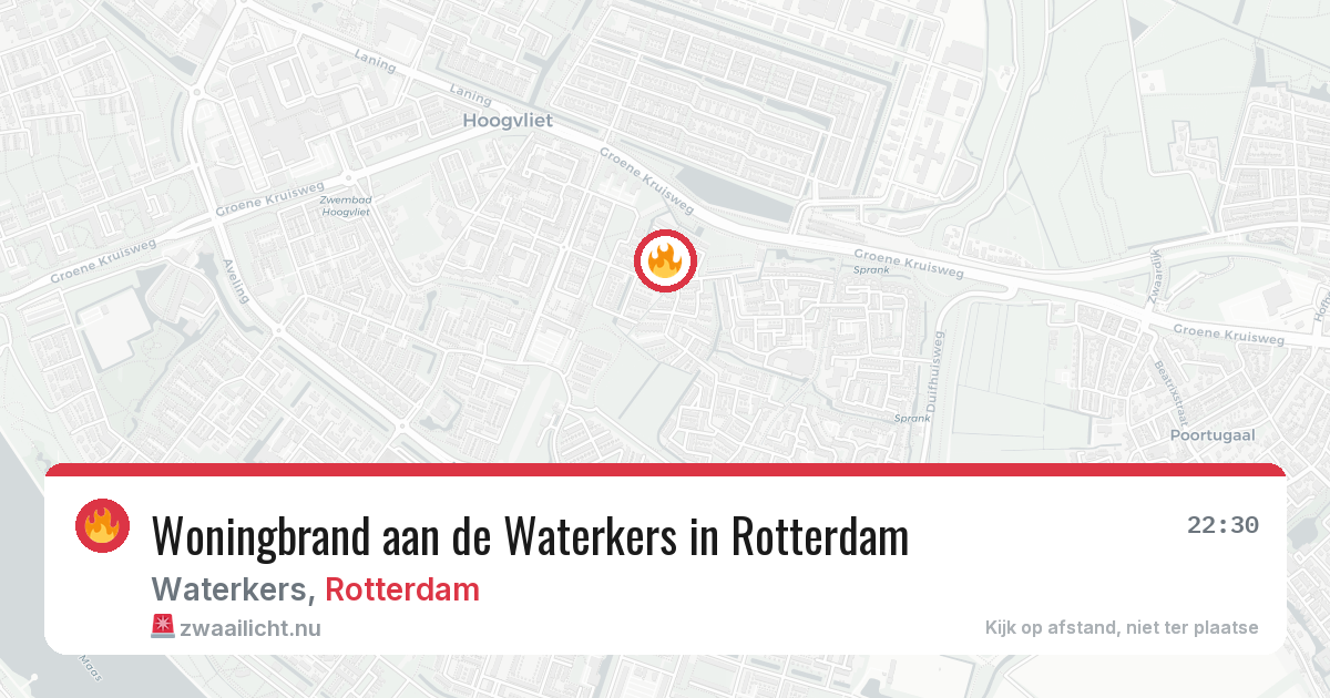 Woningbrand aan de Waterkers in Rotterdam — 28 mrt 2026