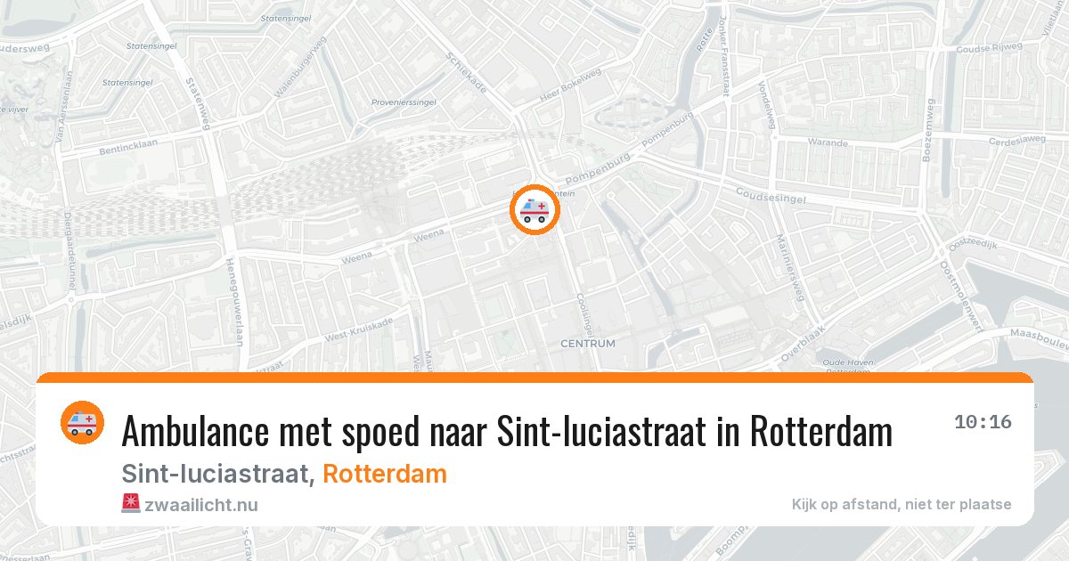 Ambulance met spoed naar Sint-luciastraat in Rotterdam — 1 apr 2026