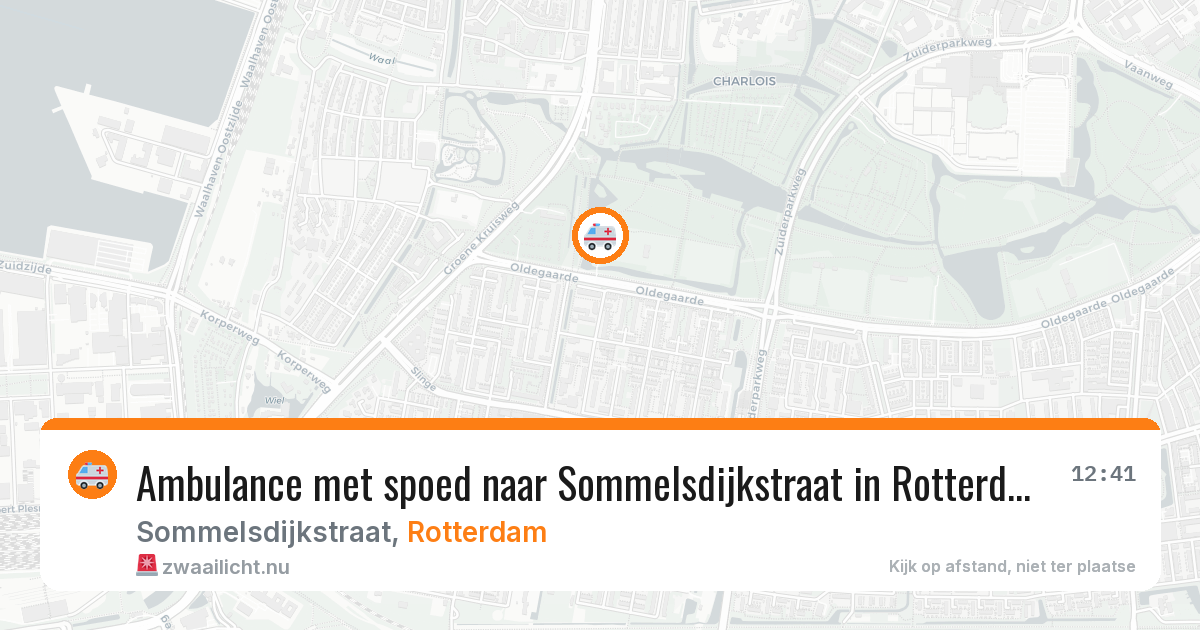 Ambulance met spoed naar Sommelsdijkstraat in Rotterdam — 19 mrt 2026