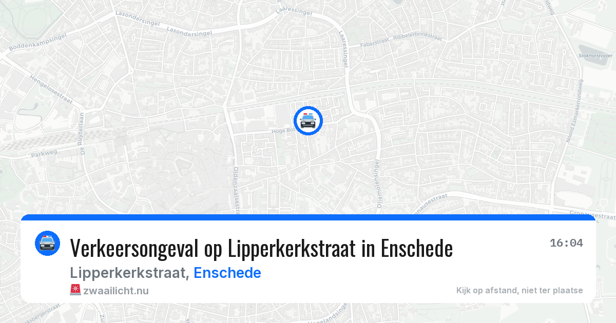 Verkeersongeval op Lipperkerkstraat in Enschede — 1 apr 2026