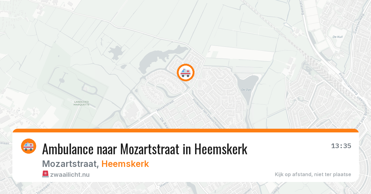 Ambulance naar Mozartstraat in Heemskerk — 17 apr 2026