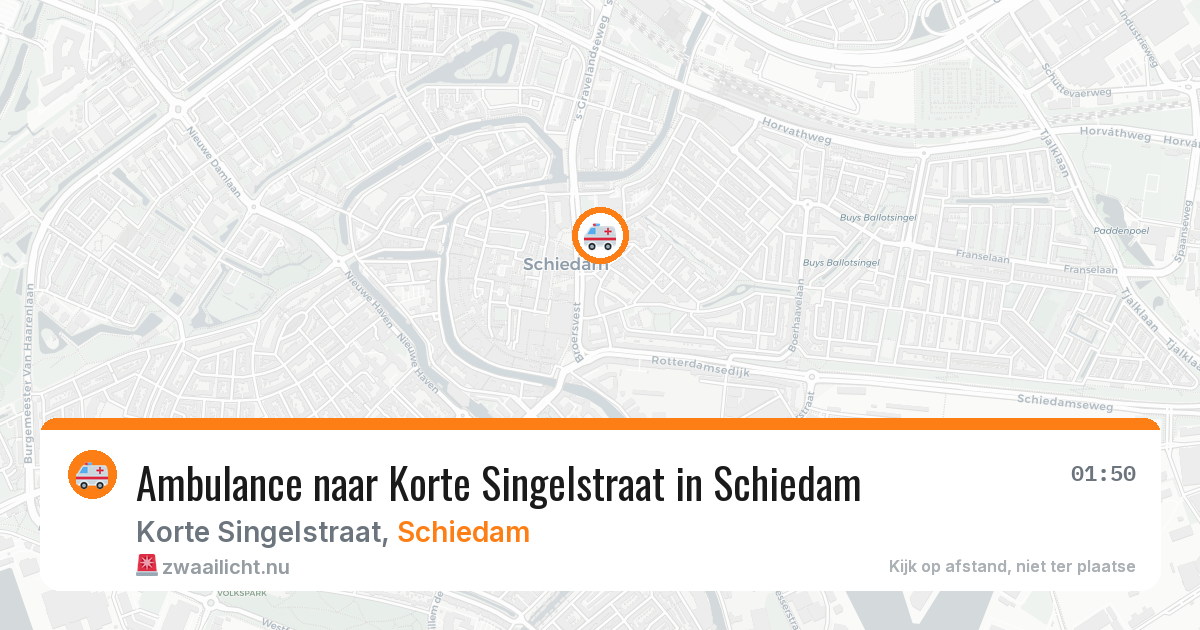 Ambulance naar Korte Singelstraat in Schiedam — 11 jul 2026