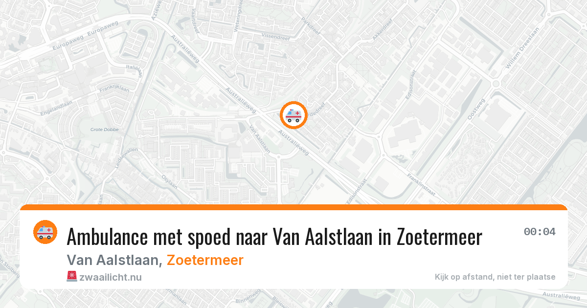 Ambulance met spoed naar Van Aalstlaan in Zoetermeer — 2 jun 2026