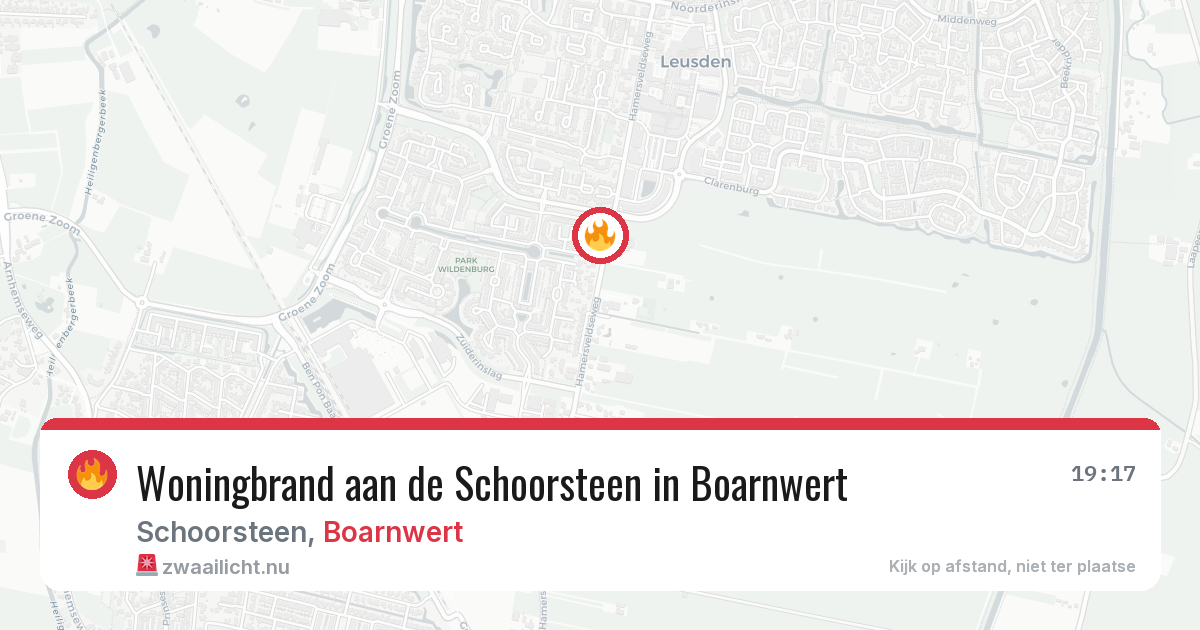 Woningbrand aan de Schoorsteen in Boarnwert — 6 feb 2026