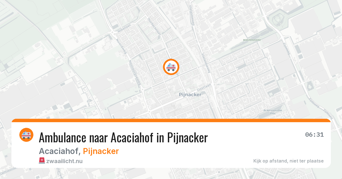 Ambulance naar Acaciahof in Pijnacker — 1 apr 2026
