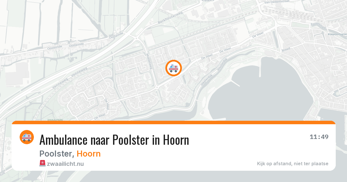 Ambulance naar Poolster in Hoorn — 18 jul 2026